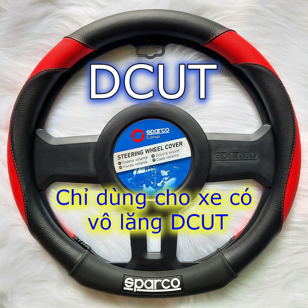 Bọc vô lăng KIA SONET kiểu DCUT Chính hãng SPARCO