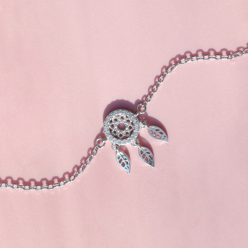 Vòng tay màu bạc mặt hình lưới bắt giấc mơ | BigBuy360 - bigbuy360.vn