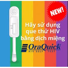 (Date 2022) QUE TEST HIV BẰNG DỊCH MIỆNG,QUE THỬ HIV OraQuick không cần lấy máu