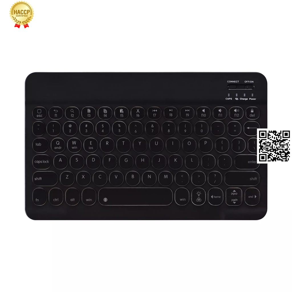 1702 Bàn Phím chuột Bluetooth 10Inch Có Đèn Nền LED Bàn Phím ko dây RGB Có Thể Sạc Lại Cho PC tablet táo
