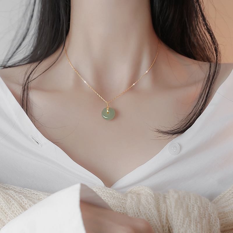 Dây chuyền bạc 925 phối đá cẩm thạch chất lượng cao