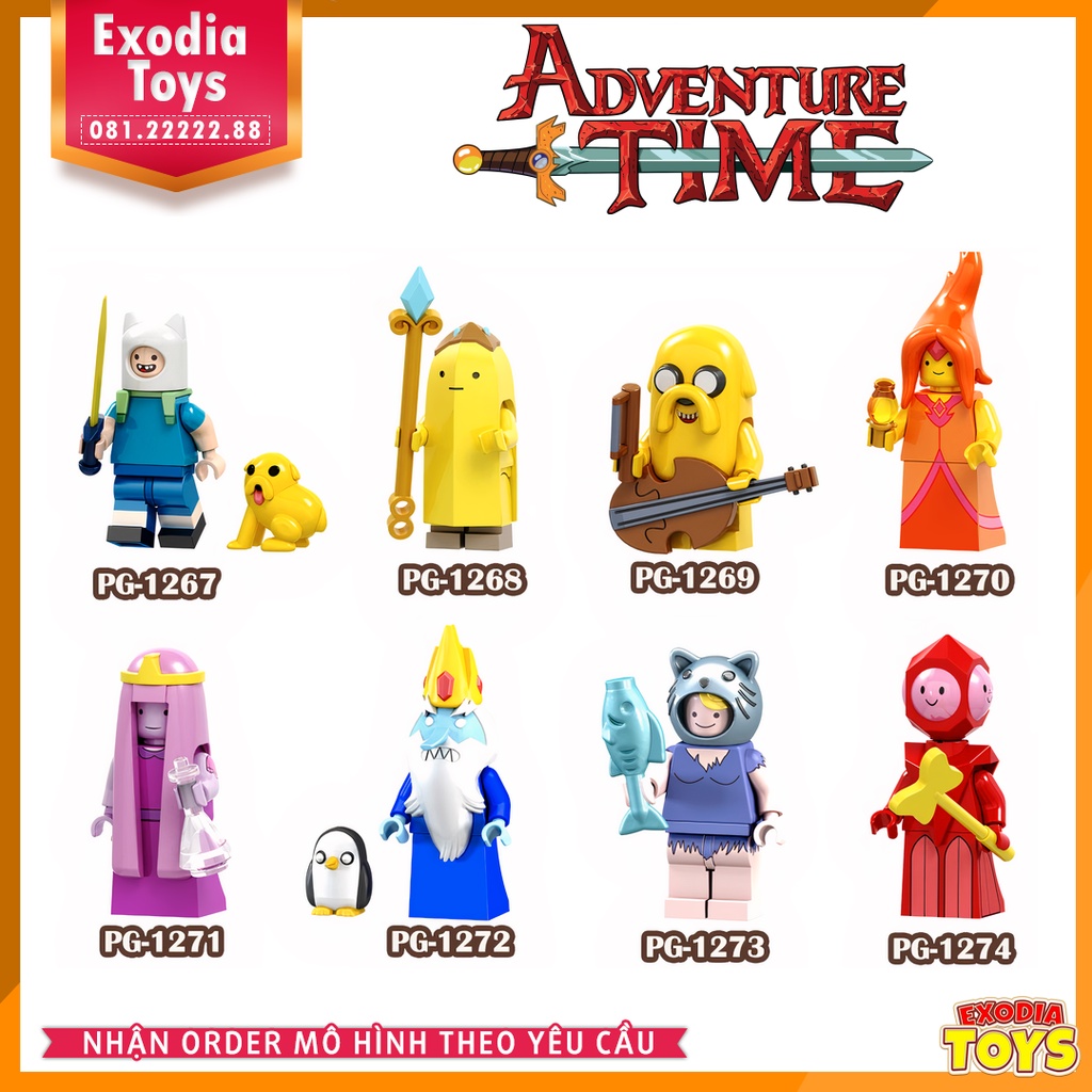 Xếp hình Minifigure nhân vật hoạt hình Adventure Time Giờ Phiêu Lưu - Đồ chơi lắp ghép sáng tạo - POGO PG8141