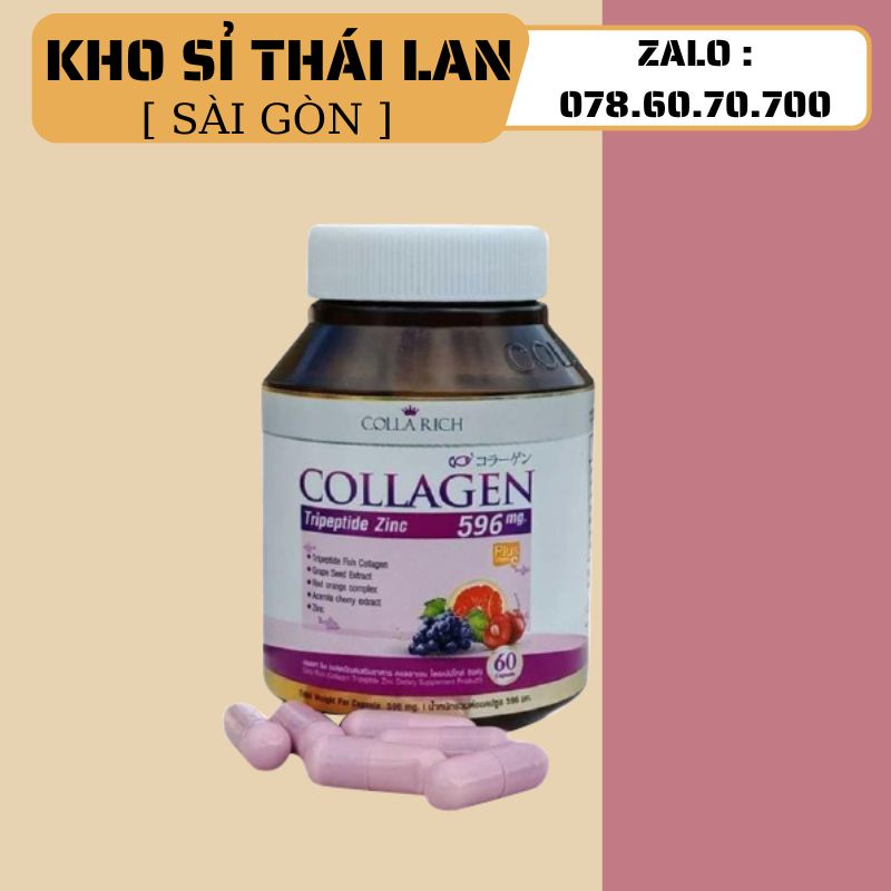 Viên Uống Trắng Da Collagen Rich Thái Lan 60v