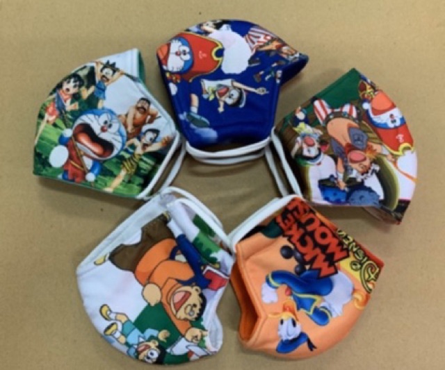 combo 5 cái khẩu trang 3d bé từ 3-5 tuổi