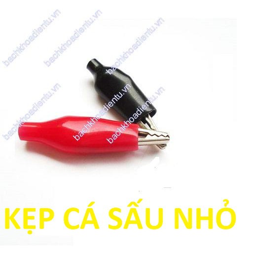 Đầu Kẹp Cá Sấu 2 Màu Đỏ Đen Nhiều Kích Thước