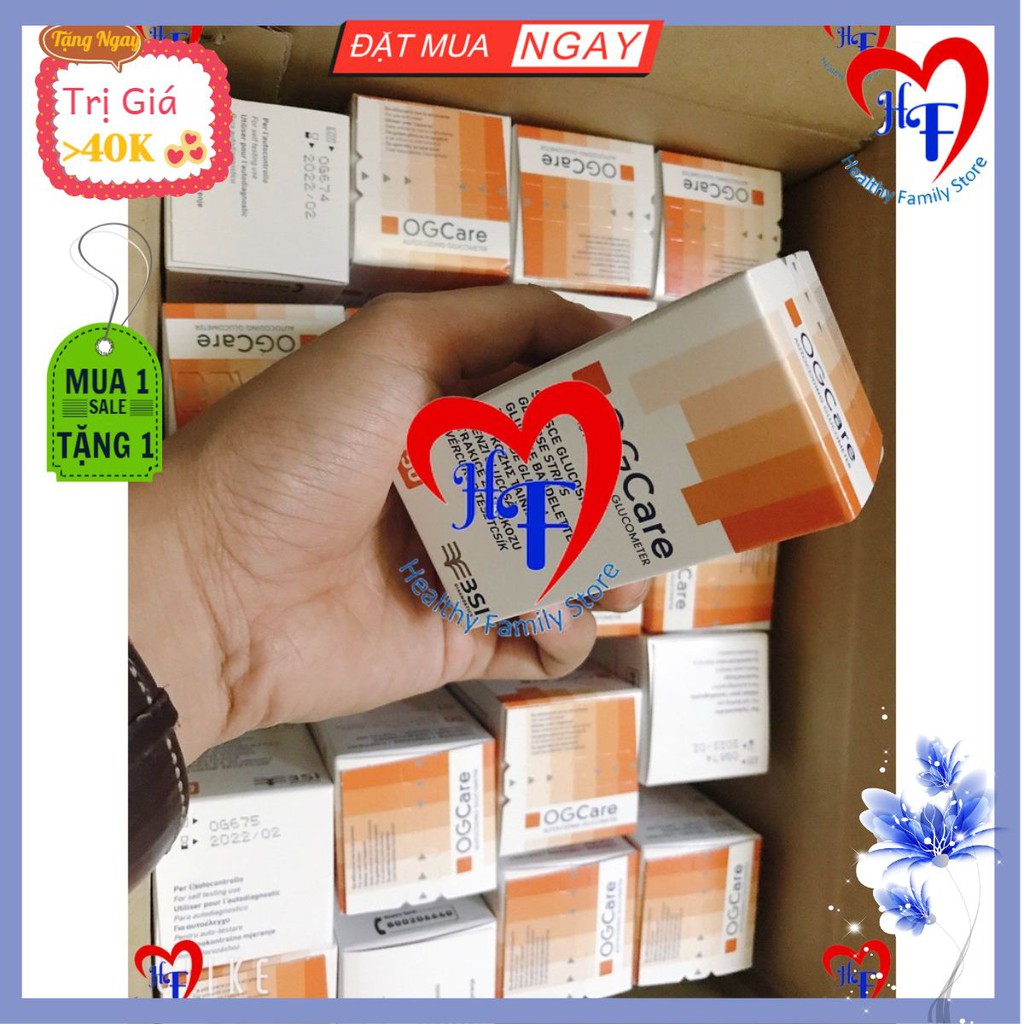 (DATE MỚI NHẤT) Que Thử Đường Huyết Ogcare (50 Hoặc 25 Que/ Hộp) - Hàng Có Sẵn - Đảm Bảo Chính Hãng