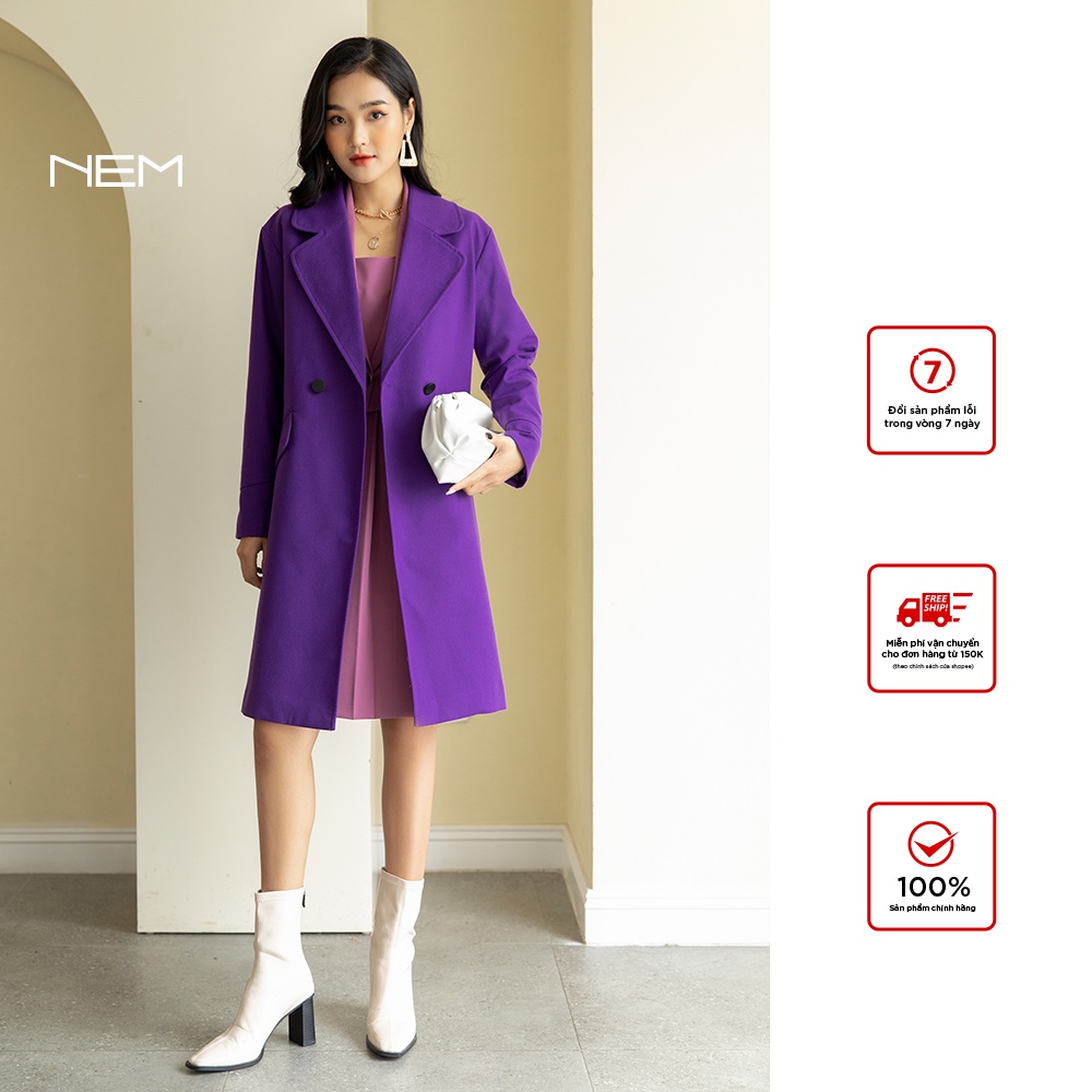 Áo măng tô nữ dáng dài thiết kế NEM Fashion AK31382