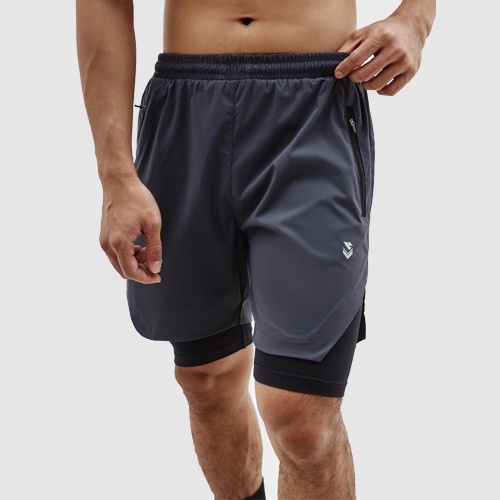 Quần tập gym nam 2 lớp boxers SHAMDI short đùi legging, thoải mái vận động - 1084