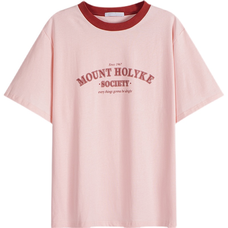 SUXI Áo Thun Tay Ngắn In Chữ Thiết Kế Mới Thời Trang Mùa Hè Theo Phong Cách Hàn Quốc Cho Nữ