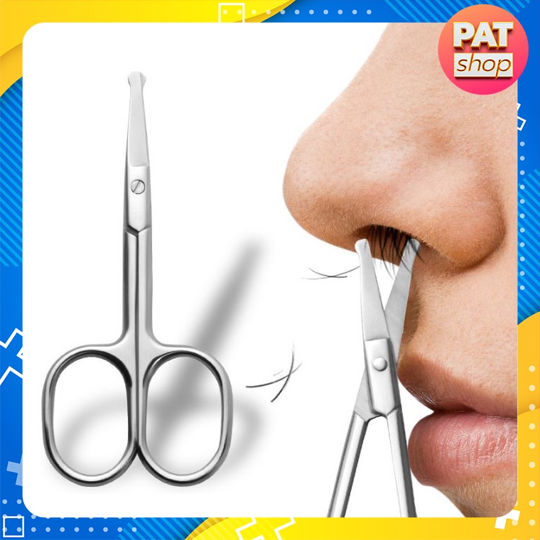 Kéo cắt tỉa lông mũi / lông mày/ lông mi bằng thép không gỉ #K2