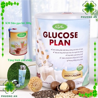 Sữa thực vật Glucose Plan Canxi SoyNa - Dinh dưỡng cho người thiếu canxi, tiểu đường hộp 900g kèm Khuyến mại