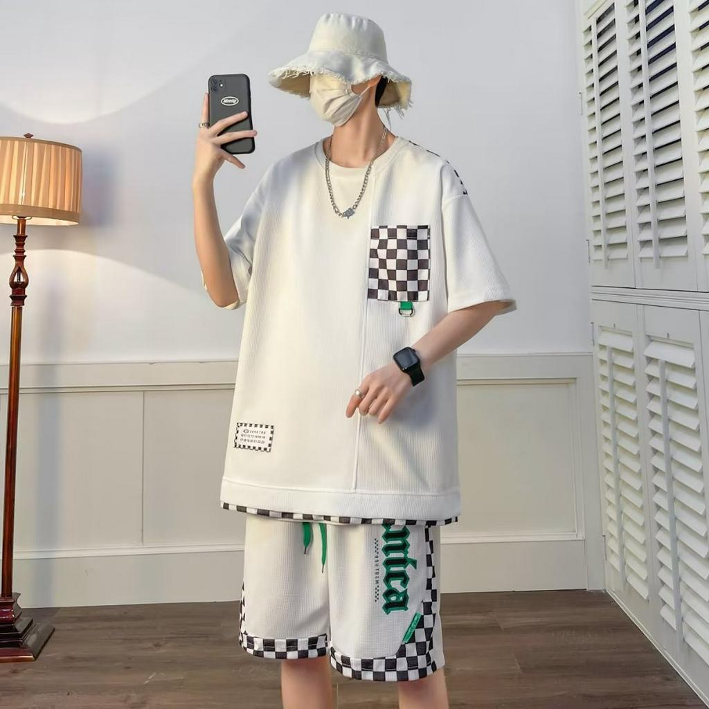 Set Đồ Thể Thao Màu Trơn Dáng Rộng Phong Cách Hàn Quốc Thời Trang Trẻ Trung Cho Cặp Đôi