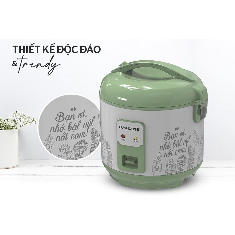 Nồi cơm điện chống dính 1.8 lít Sunhouse SHD8621 - Giadung_Smart - Model 10.2022