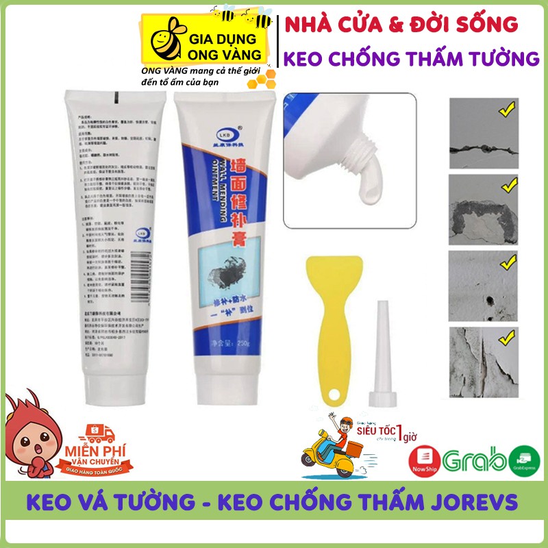 Keo Dán Chống Thầm Tường, Vá Lỗ Hổng Tường Thông Minh Jorevs Siêu Tiện Dụng