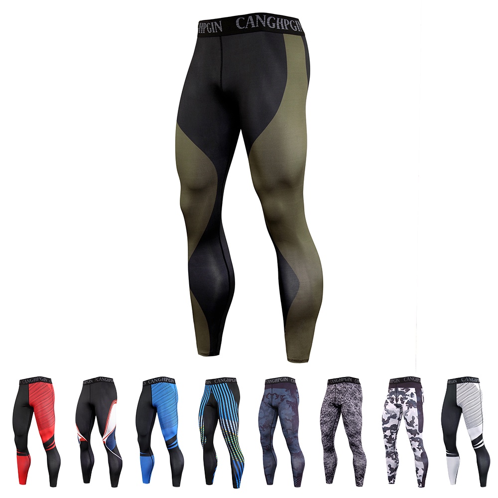 Quần legging thể thao thấm hút mồ hôi nhanh khô thời trang dành cho nam