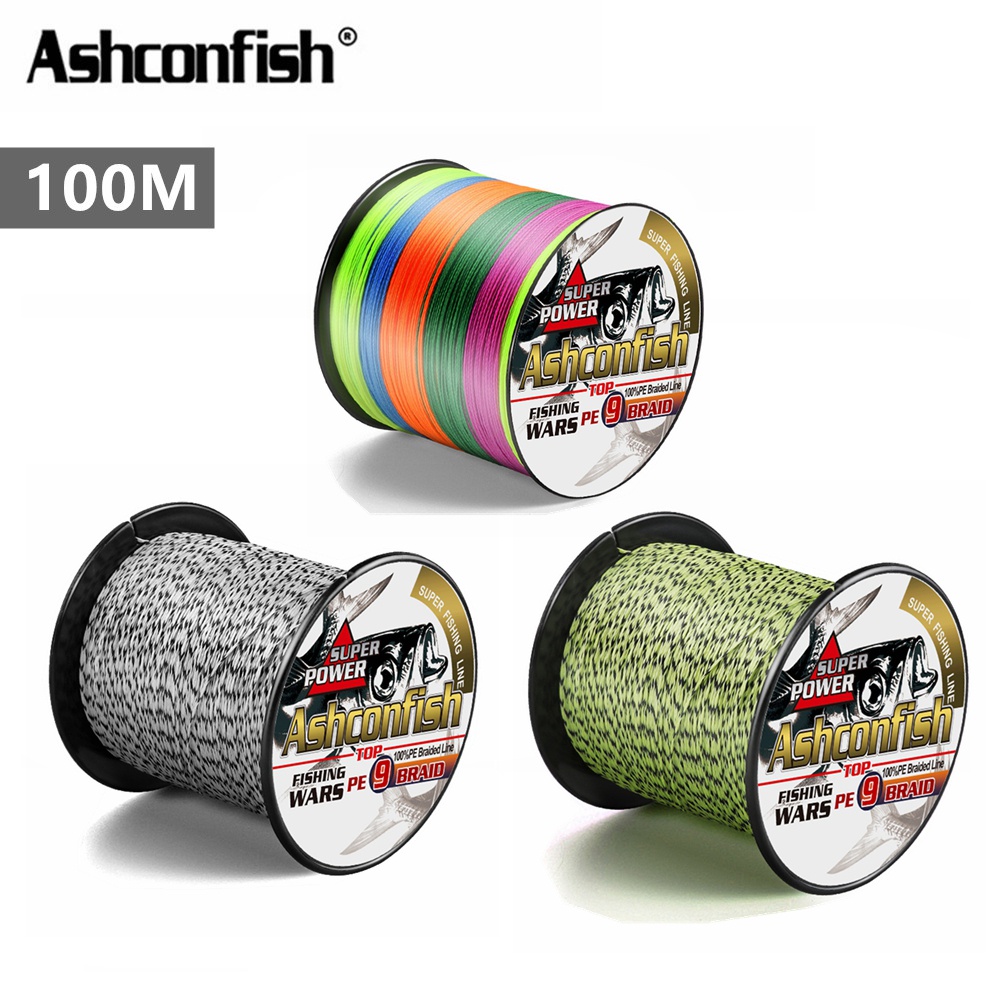Cuộn Dây Câu Cá Bện 9 Sợi PE 100M Dyneema X9 Màu Trắng / Đen