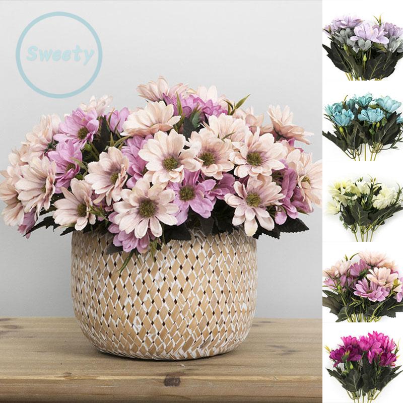 Bó hoa nhân tạo màu sắc tươi tắn siêu bền dùng để trang trí hoa cầm tay cô dâu 28cm