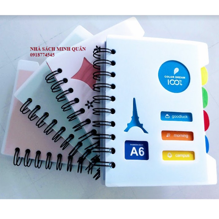 SỔ TAY GHI CHÚ A6 LÒ XO - NOTE BOOK - 05 phân trang
