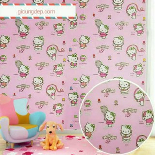 Giấy dán tường Hello Kitty