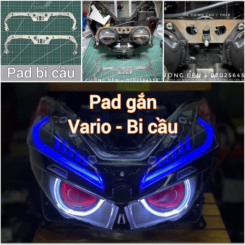 Pad gắn bi cầu Vario chỉnh cao thấp như zin | Lắp đặt đơn giản