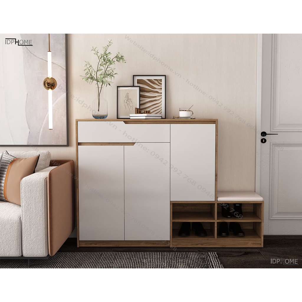 Tủ giày gỗ MDF kèm đôn ngồi TG6803