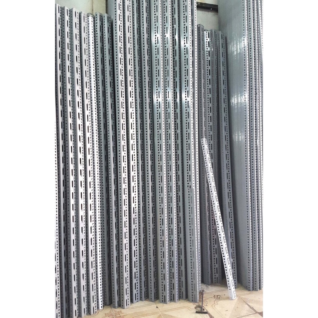 Thanh sắt v lỗ đa năng V3x3, dày 1.5ly sơn tĩnh điện cao cấp - xám ghi, trắng