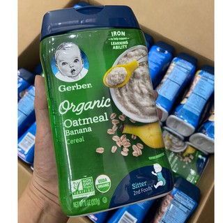 Bột Gerber hữu cơ vị yến mạch chuối 227g