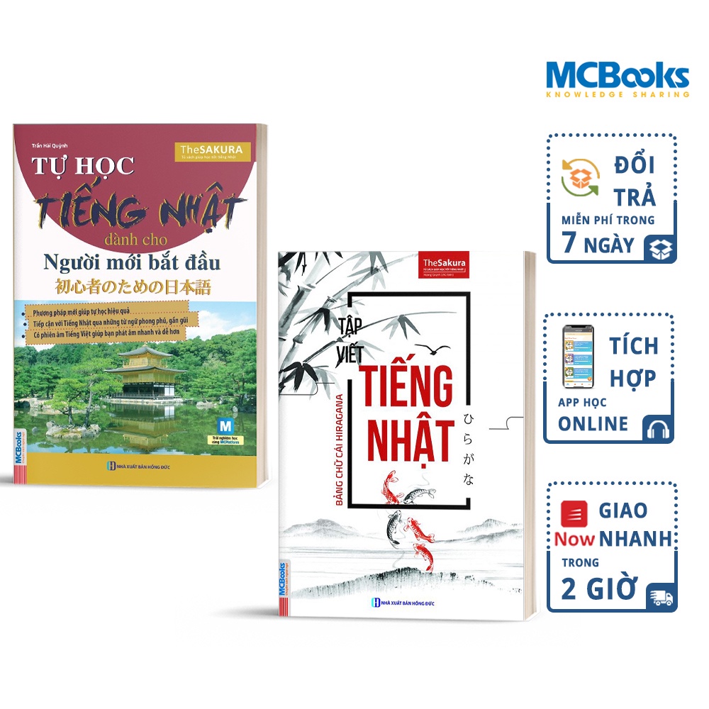 Sách - Combo Tự Học Tiếng Nhật Dành Cho Người Mới Bắt Đầu Và Tập Viết Tiếng Nhật Bảng Chữ Cái Hiragana