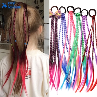 Trẻ Em Đuôi Ngựa Bím Tóc Giả Nhiều Màu Sắc Kẹp Tóc Dễ Thương Bẩn Bím Tóc Dây Headrope Hiệu Suất Xoắn Bím Tóc Phụ Kiện