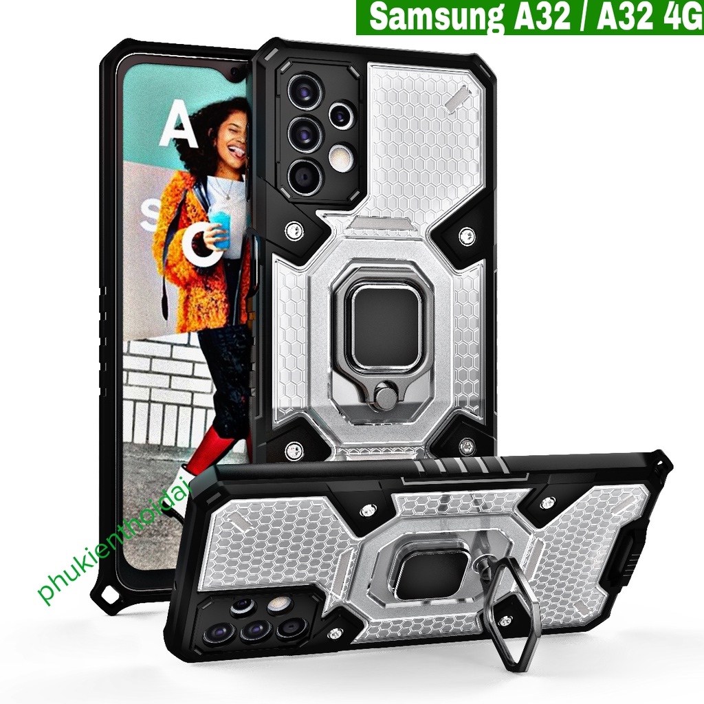 ỐP SAMSUNG A32 / A32 4G CHỐNG SỐC TỔ ONG IRING KIỂU DÁNG UAG