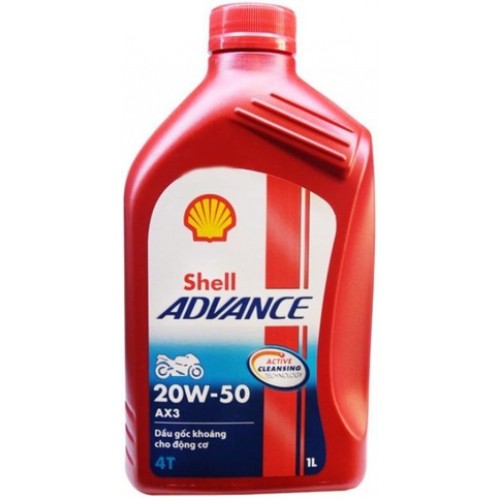 Nhớt shell AX3 20w-50 800ml 4T dành cho xe gắn máy