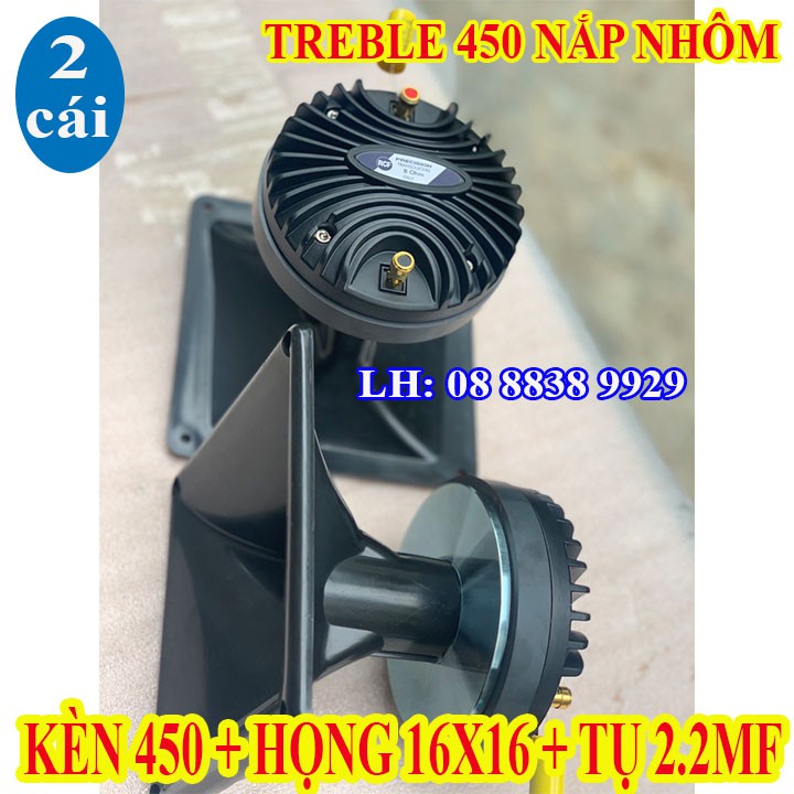 CẶP LOA TREBLE KÈN 450 RCF NẮP NHÔM + HỌNG 16X16+ TỤ XỊN 2.2 - NHẬP KHẨU - GIÁ 2 CÁI