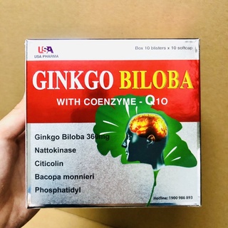 Hoạt huyết dưỡng não, bền thành mạch Ginkgo biloba 360mg hộp 100 viên chính hãng