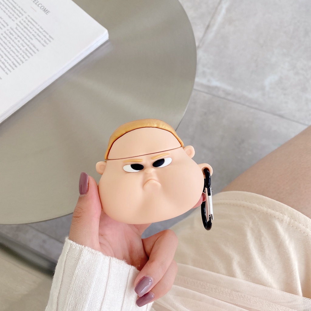 Vỏ bọc bảo vệ hộp sạc tai nghe Airpods 1 2 3 Pro bằng silicone mềm họa tiết hoạt hình 3d dễ thương
