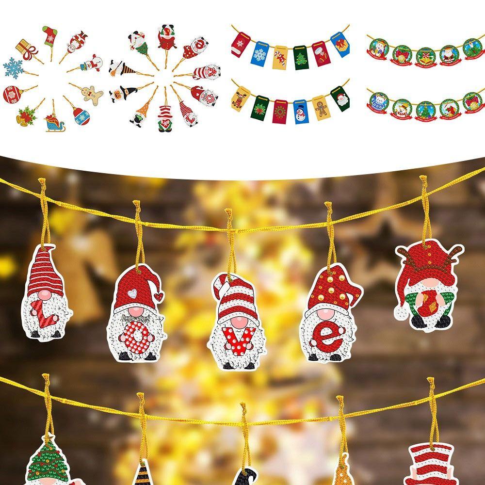 Bộ 10 / 12 Dây Đèn Led Thêu Hình Mới|Hộp Quà Giáng Sinh Trang Trí Chữ Merry Christmas