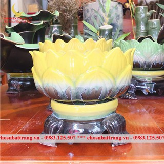 Bát thả hoa sen dáng bông hoa sen