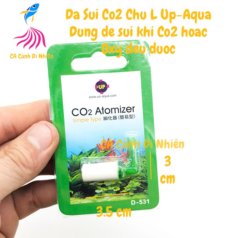 Cốc sủi trộn CO2 chữ L cho hồ thủy sinh đá sủi khí Up-Aqua D-531