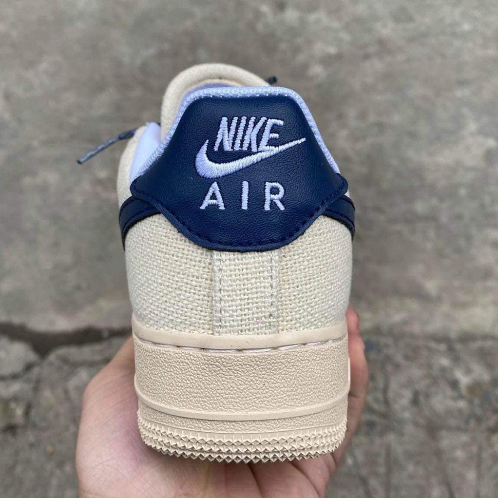 Giày thể thao _nike af1 bản vải màu be , Giày AF1 vải màu vàng kem bản cao cấp nam nữ phối đồ cực chất 2022 full box bil