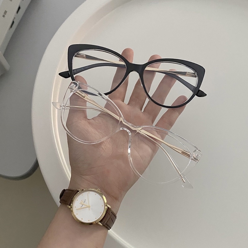 Kính mắt mèo nhựa dẻo, lắp được tròng cận
