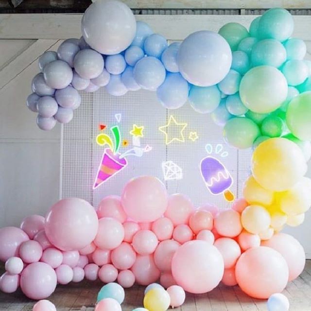 Bóng pastel phụ kiện trang trí sinh nhật, tiệc cưới, sự kiện, khai trương nhiều màu 10 inch - BOBABO