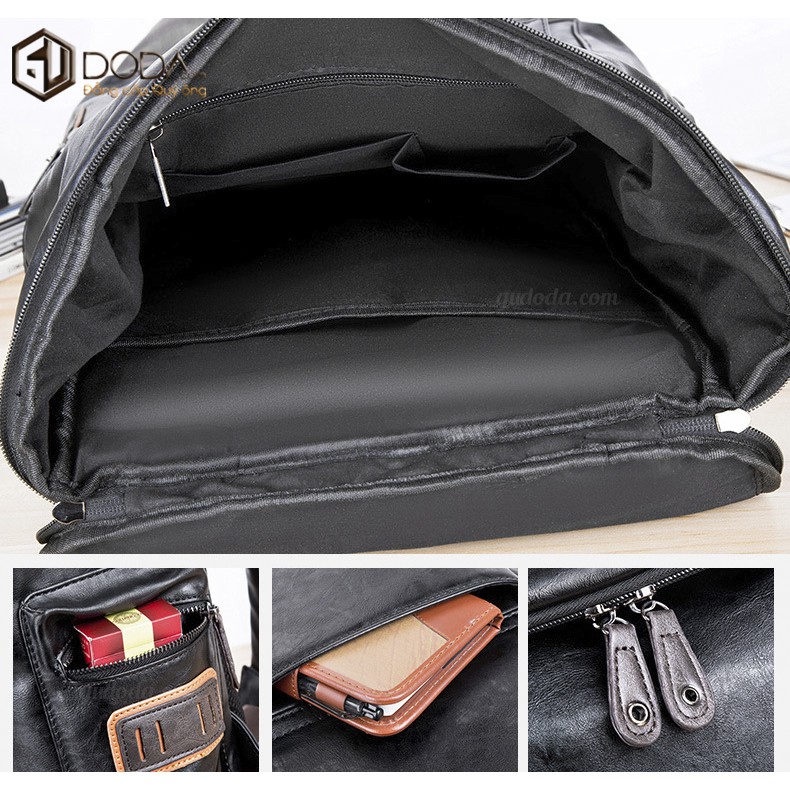 Balo Da Nam - Balo Da Hàn Quốc GU6605 w9830 Chất Liệu Da Cao Cấp Chống Nước Thời Trang 2019