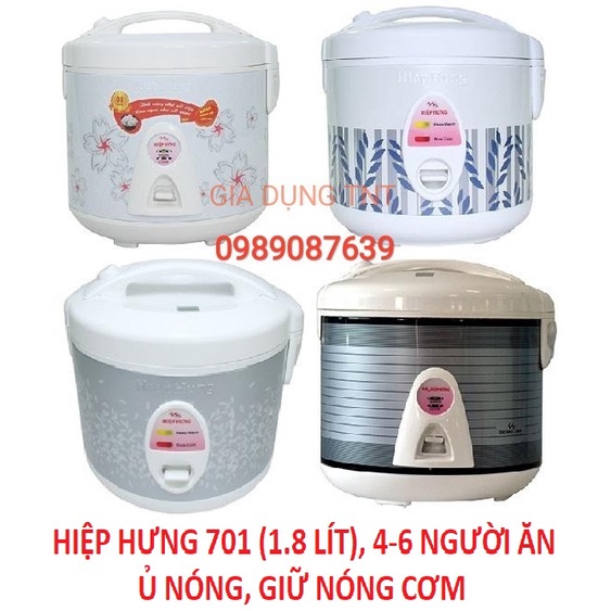 Nồi Cơm Điện Nhập Khẩu, Hiệp Hưng Có Chống Dính, Dung Tích 1 Lít, 1.2 Lít và 1.8 Lít, BH 12 Tháng