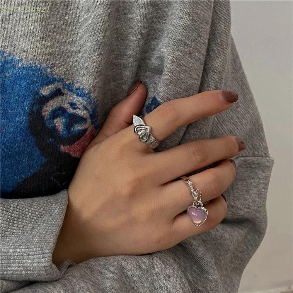 Nhẫn Đeo Tay Hình Trái Tim Phong Cách Sáng Tạo Hàn Quốc