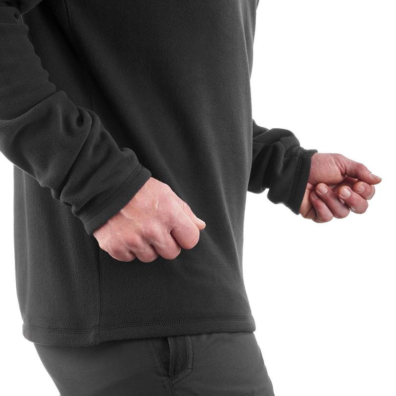 Decathlon QUECHUA Áo nỉ leo núi vùng cao MH100 cho nam - Đen | BigBuy360 - bigbuy360.vn