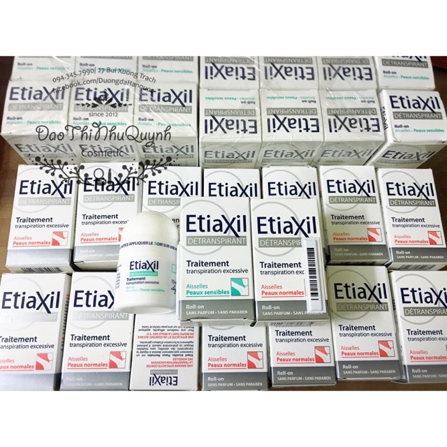 Lăn Khử Mùi Etiaxil Ngăn Mồ Hôi nách Hiệu Quả Etiaxil 15ml Xanh - Da nhạy cảm - Đỏ da thường - Nâu