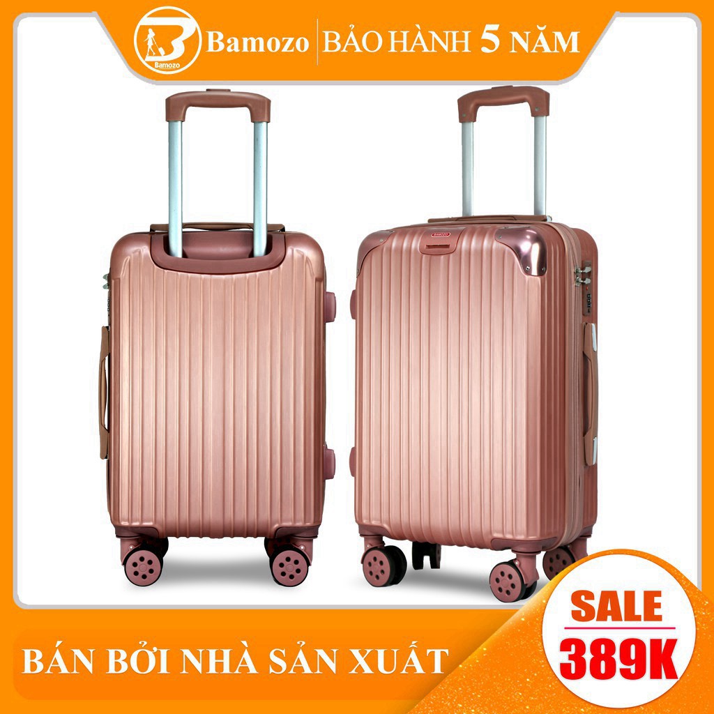 QN0094 TYĐS [FREE SHIP] vali du lịch BAMOZO 8809 vali kéo nhựa size 20 inch size 24 inch bảo hành 5 năm 25