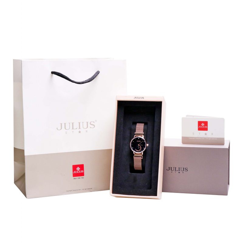 [Mã FARSBR153 giảm 15% đơn 150K] Đồng hồ nữ mặt kính sapphire dây nam châm chính hãng Julius Star Hàn Quốc JS-038A
