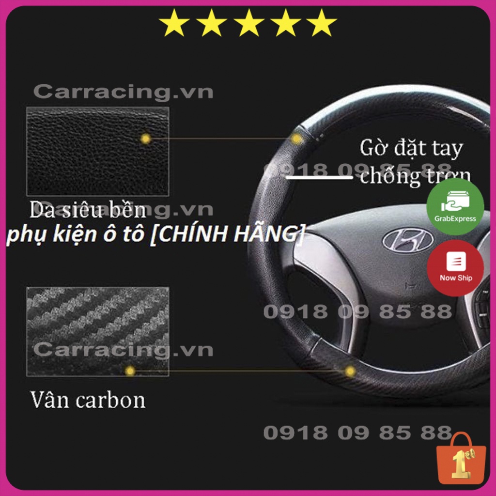 Bọc Vô Lăng Cacbon CARRACING 🚗CAO CẤP🚗 Vừa Cho Xe 4 Chỗ, 7 Chỗ  Các Hãng Xe 38cm Đồ chơi ô tô , phụ kiện ô tô