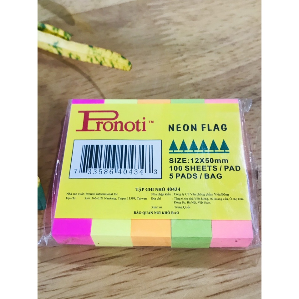 Giấy note Pronoti 5 màu (giấy) 12x50mm 40434