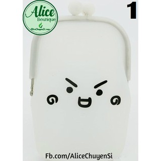 Ví/Bóp silicon đứng hình icon cảm xúc